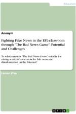 Fighting Fake News in the EFL-classroom through 
