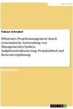 Effizientes Projektmanagement durch systematische Anwendung von Managementtechniken. Aufgabenstrukturierung, Projektablauf und Ressourcenplanung af Fabian Schnabel
