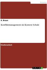 Konfliktmanagement im Kontext Schule af K. Braun