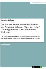 Das Bild der Neuen Frau in den Werken von Alexandra Kollontai 