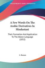 A Few Words On The Arabic Derivatives In Hindustani af L. Benson