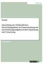 Darstellung der frühkindlichen Entwicklungsphase im Zusammenhang mit den Erziehungsaufgaben in ihrer Bedeutung und Umsetzung af Anonym