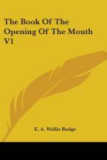 The Book Of The Opening Of The Mouth V1 af E. A. Wallis Budge