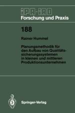 Planungsmethodik für den Aufbau von Qualitätssicherungssystemen in Kleinen und Mittleren Produktionsunternehmen af Rainer Hummel
