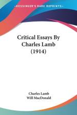 Critical Essays By Charles Lamb (1914) af Charles Lamb