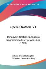 Opera Oratoria V1 af Johann Daniel Schoepflin