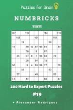 Puzzles for Brain - Numbricks 200 Hard to Expert Puzzles 11x11 vol. 19 af Alexander Rodriguez