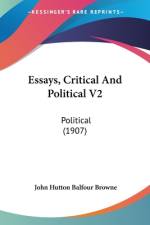 Essays, Critical And Political V2 af John Hutton Balfour Browne