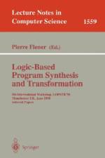 Logic-Based Program Synthesis and Transformation af Pierre Flener