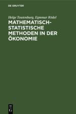 Mathematisch-statistische Methoden in der Okonomie af Toutenburg Rodel Helge Egmmar Toutenburg Rodel