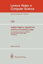 Applied Algebra, Algorithmics and Error-Correcting Codes af Alain Poli