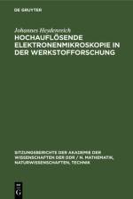 Hochauflosende Elektronenmikroskopie in der Werkstofforschung af Heydenreich Johannes Heydenreich