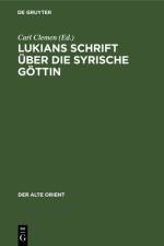 Lukians Schrift uber die syrische Gottin