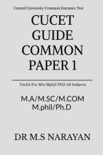 CUCET GUIDE COMMON PAPER 1 af M. s Narayan