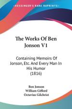The Works Of Ben Jonson V1 af Ben Jonson