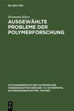 Ausgewahlte Probleme der Polymerforschung af Klare Hermann Klare