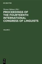 Proceedings of the Fourteenth International Congress of Linguists