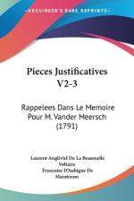 Pieces Justificatives V2-3 af Laurent Angliviel de La Beaumelle