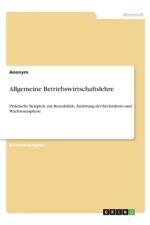 Allgemeine Betriebswirtschaftslehre af Anonym