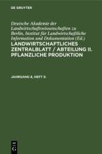 Landwirtschaftliches Zentralblatt / Abteilung II. Pflanzliche Produktion