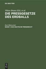Das Deutsche Preßrecht af Kurt Häntzschel