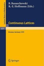 Continuous Lattices af B. Banaschewski