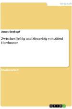 Zwischen Erfolg und Misserfolg von Alfred Herrhausen af Jonas Seekopf