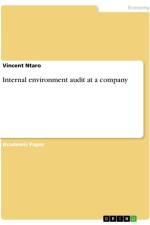 Internal environment audit at a company af Vincent Ntaro