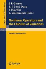 Nonlinear Operators and the Calculus of Variations af L. Waelbroeck