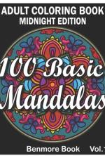 100 Basic Mandalas Midnight Edition af Benmore Book