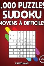 1000 puzzles Sudoku moyens à difficiles