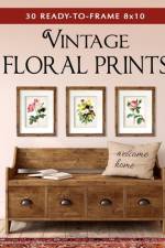 30 Ready-to-Frame 8x10 Vintage Floral Prints af Tuxedo Graphics