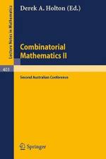 Combinatorial Mathematics II af D. A. Holton