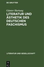 Literatur und Asthetik des deutschen Faschismus af Hartung Gunter Hartung