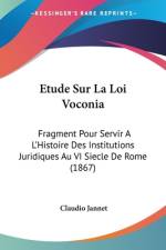 Etude Sur La Loi Voconia af Claudio Jannet