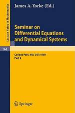 Seminar on Differential Equations and Dynamical Systems af James A. Yorke