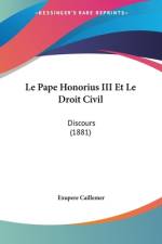 Le Pape Honorius III Et Le Droit Civil af Exupere Caillemer