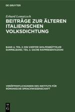 Ein vierter Wolfenbutteler Sammelband, Teil 2. Sacre rappresentazioni af Lommatzsch Erhard Lommatzsch