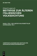 Ein vierter Wolfenbutteler Sammelband, Teil 1