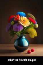 Color the flowers in a pot af Illia Sid