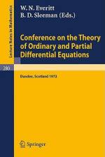 Conference on the Theory of Ordinary and Partial Differential Equations af W. N. Everitt