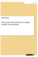Die Société d'investissement à capital variable in Luxemburg af Jens Gutsche