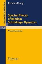 Spectral Theory of Random Schrödinger Operators af Reinhard Lang