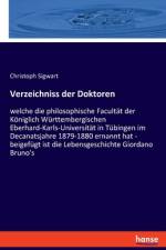 Verzeichniss der Doktoren af Christoph Sigwart