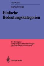 Einfache Bedeutungskategorien af Gerhard Hege