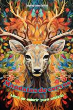 Mandalas de cervos | Livro de colorir para adultos | Imagens antiestresse para estimular a criatividade af Inspiring Colors Editions