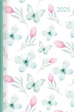 Lady Journal Butterfly 2025 - Schmetterling - Taschenkalender A6 (10,7x15,2 cm) - Weekly - 192 Seiten - Notiz-Buch - Termin-Planer - Alpha Edition af Alpha Edition