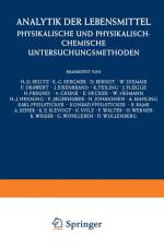 Analytik der Lebensmittel af J. Schormüller