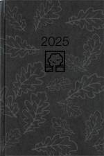 Wochenbuch anthrazit 2025 - Bürokalender 14,6x21 cm - 1 Woche auf 2 Seiten - 128 Seiten - mit Eckperforation - Notizbuch - Blauer Engel - 766-0721 af Zettler Kalender