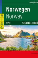 Norwegen, Autoatlas 1:250.000 - 1:400.000, freytag & berndt af Freytag